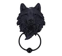 Nemesis Now Heurtoir de Porte en Forme de Loup Gardien Noir 13 cm