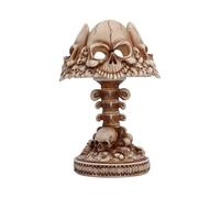 Nemesis Now Last Light Lampe de bureau gothique en polyrésine macabre peinte à la main en polyrésine Macabre en forme de crâne et os Fonctionne avec piles 22,6 cm