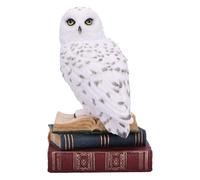 Nemesis Now Figurine Bibliothèque de la Sagesse 17 cm, en résine, Blanche, Hibou Blanc sur Livres, décoration d'étagère, pièce d'exposition, coulée dans la Meilleure résine, Peinte à la Main