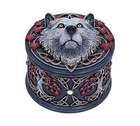 Nemesis Now Lisa Parker Boîte à Bijoux Loup d'automne Gardien de l'automne Blanc 11 cm