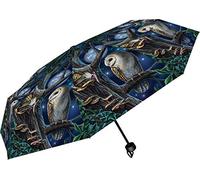 Nemesis Now Lisa Parker Parapluie fée et Hibou, Plastique, métal, pongé 190T, Bleu, Taille Unique