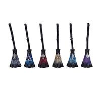 Nemesis Now Lot de 6 balais Positivity avec Breloques en Argent, Noir, 20 cm