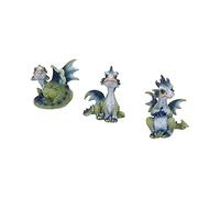 Nemesis Now Ornements pour bébé Lot de 3 Motif dragon vert 15,5 cm