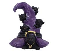 Nemesis Now Magical Mischief Figurine de Chat Noir en résine 14 cm Décoration de Chat Noir Article Cadeau à Collectionner moulé dans la résine de qualité supérieure Peint à la Main