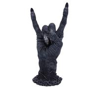 Nemesis Now B5159R0 Baphomet's Horns Figurine Main d'horreur en polyrésine, Noir et Argent, Taille Unique