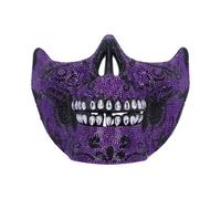Nemesis Now Masque de bal masqué en forme de tête de mort - Design squelette complexe avec strass, cadeaux et cosplay pour bal masqué, événements gothiques, violet