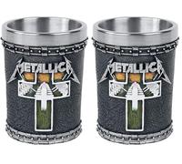 Nemesis Now Metallica-Master of Puppets Verre à Liqueur en résine avec Insert en Acier Inoxydable Noir Taille Unique B4683N9 (Lot de 2)