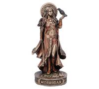 Nemesis Now Morrigan and Crow (Mini) 8,2 cm - Figurine de déesse Celtique en résine, Statue Gothique Fantastique avec Corbeau, décoration d'autel païen et Art Sombre à Collectionner