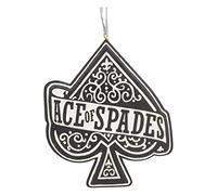 Nemesis Now Motorhead Ace of Spades Décoration décorative à Suspendre en résine, Noir/Blanc, Produit sous Licence Officielle Motorhead, Cerceau et Boucle, moulé dans la Meilleure résine, habilement