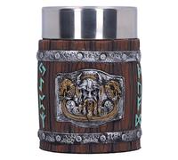Nemesis Now Norseman Verre à shot en résine Marron 8 cm Verre à shot Viking nordique avec insert en acier inoxydable Peint à la main avec insert en acier inoxydable moulé dans la meilleure résine