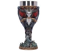 Nemesis Now Now Diablo IV - Coupe de Collection - Motif : Calice Lilith - Cadeau pour Fan et Passionné - Qualité Supérieure - Noir/Argenté - 19,5 CM, Résine, 19,5cm