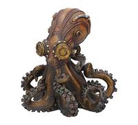 Nemesis Now Octo-Steam Figurine de Pieuvre de Style Steampunk de Couleur Bronze - 19 cm