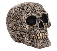 Nemesis Now Paisley Skull 11.5cm, Resin, Black and Gold, Paisley Pattern Skull O