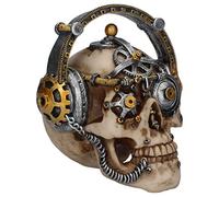 Nemesis Now Petite Figurine de crâne Techno Talk Marron 18 cm