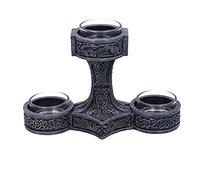 Nemesis Now Photophore Marteau de Thor Argenté 18,5 cm