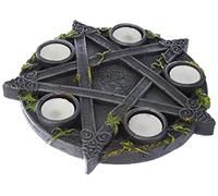 Nemesis Now B2538G6 Photophore Pentagramme Wiccan 25,5 cm Noir Résine