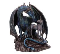 Nemesis Now Protecteur de Magick 17,5 cm, résine, bronze, figurine protectrice de la magie, ornement licorne et dragon, œuvre d'art fantaisie exclusive, coulée dans la résine la plus fine, peinte à la