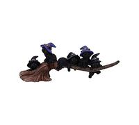 Nemesis Now Purrfect Figurine de Chat Noir et bâton de Balai sorcière 27,5 cm