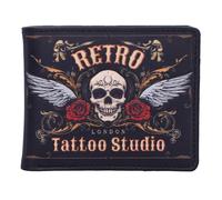 Nemesis Now Rétro Tattoo Studio Portefeuille Classique Vintage Design Compact Taille 12x10cm Unisexe