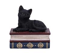 Nemesis Now Salems Spells Witches Familiar Chat Noir et boîte de Livre de Sorts, 11,7 cm