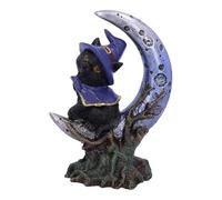Nemesis Now Sooky U5437T1 - Figurine de Chat Noir familier et Croissant de Lune - 11,5 cm