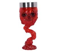 Nemesis Now Gobelet Soul Spirit de 19,3 cm, résine, rouge, gobelet Soul Spirit en forme de crâne bleu clair, tasse en forme de crâne rouge, insert amovible en acier inoxydable, conçu de manière