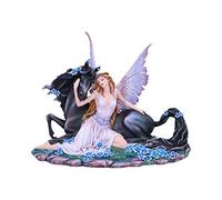 Nemesis Now Spirit Bond Figurine de fée Licorne Violette et Rose, polyrésine, Taille Unique