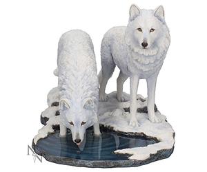 Nemesis Now Statuette Loup de l'hiver Lisa Parker 18 cm Blanc