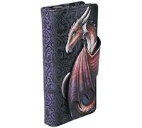 Nemesis Now Take Flight Portefeuille en Cuir synthétique Motif Dragon doré 18,5 cm Violet/Noir Motifs baroques complexes Ouverture à Aile Plusieurs emplacements pour Cartes et Compartiment zippé pour