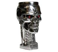 Nemesis Now Terminator Head Gobelet en résine avec insert en acier inoxydable Argenté 17 cm