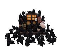 Nemesis Now The Witches Support à litière et 36 Figurines de Chat Noir 24,8 cm