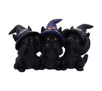 Nemesis Now Three Wise Black Cats See No Hear No Speak No Evil Figurine familière 11,5 cm