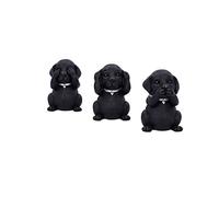 Nemesis Now Three Wise Labradors B5881V2 Noir 8,5 cm