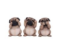 Nemesis Now Trois carlins sages – 8,5 cm – résine – fauve