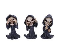 Nemesis Now Three Wise Faucheuse avec Inscription « See No Hear No Speak No Evil » Noir 11 cm