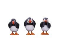 Nemesis Now Three Wise Puffins Lot de 3 Figurines en résine Noir/Blanc 8 cm