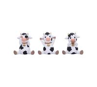 Nemesis Now Three Wise See No Evil Hear No Evil Speak No Evil Figurines, adorables objets de collection en résine peints à la main et cadeau - Vaches