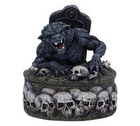 Nemesis Now Treasures of The Lycan Boîte en résine Noire 12 cm Boîte de Loup-Garou avec Couvercle Amovible Fondue dans la résine de qualité supérieure Peinte à la Main