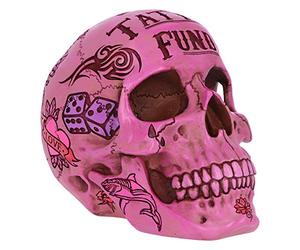 Nemesis Now Tribal Tattoo Fund Décoration crâne Rose 15 cm