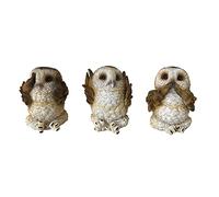 Nemesis Now Trois Figurines de Chouettes Marron de la Sagesse 7,5 cm