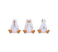 Nemesis Now – Lot de 3 figurines See/Hear/Speak No Evil – en résine peintes à la main