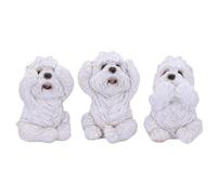 Nemesis Now Trois Figurines Wise Westies, Blanc, 8 cm, U4461N9
