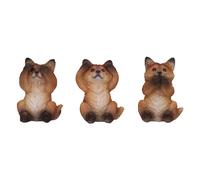 Nemesis Now Trois renards de la sagesse 8,5 cm, en résine, marron, trois renards de la sagesse, ensemble de trio de renards occultes, cadeau renard, coulé dans la meilleure résine, soigneusement peint