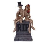 Statuette Couple De Squellette Gothique Rip Mariage Rock