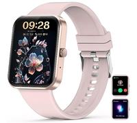 Nemheng Montre Connectée Femme avec Appel, 1.83 "Tracker d'Activité avec Podomètre Montre avec Assistant Vocal, Cadran Personnalisé, SpO2,Sport Smartwatch pour Android iOS Rose