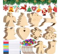 NEMMXUB 248 Pcs Ornements DIY pour Arbre de Noël, Décorations Suspendues Flocon de Neige, Pendentif Cadeaux pour Bricolage Sapin