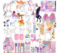 NEMMXUB Licorne Jouet Fille Kit de Peinture avec 57 Licornes Activites Manuelles pour Enfants,Cadeau Fille 6 7 8 9 10 11 12 Ans pour Anniversaire &Noël,Loisirs Créatifs Bricolage Enfant Licorne