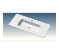 Nemo Go meuble paco lavabo 100x45x1,5cm 1 évier intégré 1 trou pour robinetterie marbre artificiel blanc mat M07246K500