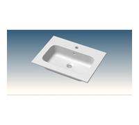 Nemo Go meuble paco lavabo 60x45x1,5cm 1 évier intégré 1 trou de robinetterie marbre artificiel blanc mat M06977K500