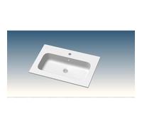 Nemo Go meuble paco lavabo 70x45x1,5cm 1 évier intégré 1 trou de robinetterie marbre artificiel blanc mat M06978K500